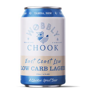 East Coast Low - Low Carb Lager - Wobbly Chook Brewing Yamba NSW